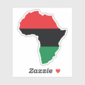 Vlag rood, zwart en groen Afrika Sticker (Vel)