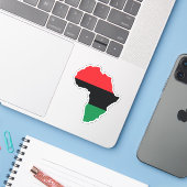 Vlag rood, zwart en groen Afrika Sticker (Laptop met iPhone)