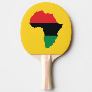Vlag rood, zwart en groen Afrika Tafeltennisbatje