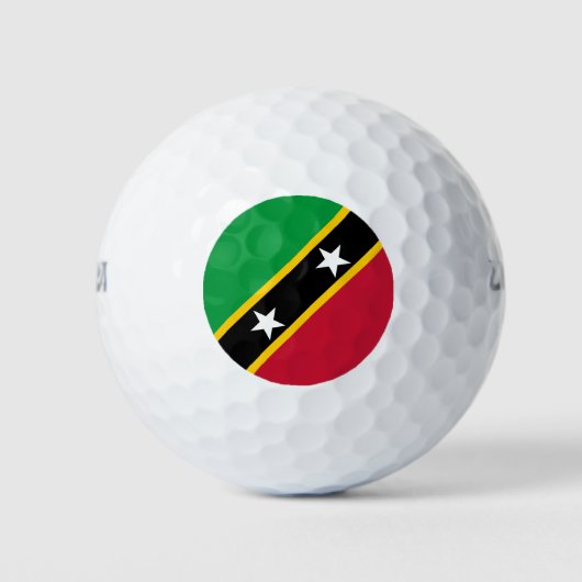 Vlag Saint Kitts en Nevis Golfballen (Voorkant)