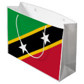 Vlag Saint Kitts en Nevis Groot Cadeauzakje (Achterkant Gekanteld)