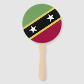 vlag Saint Kitts en Nevis Handwaaier (Achterkant)