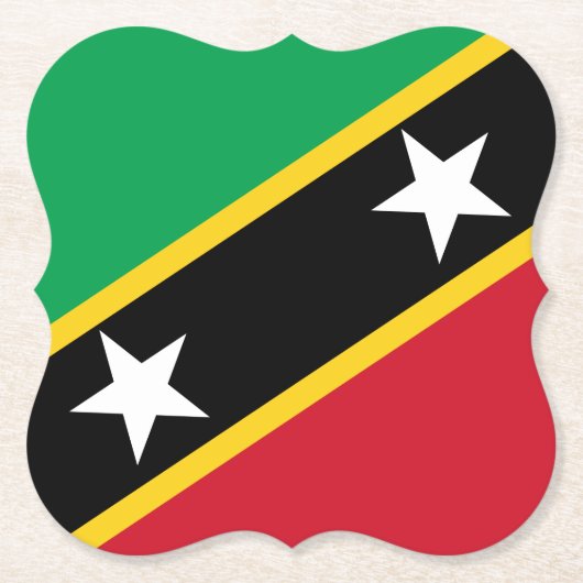 Vlag Saint Kitts en Nevis Kartonnen Onderzetters (Voorkant)