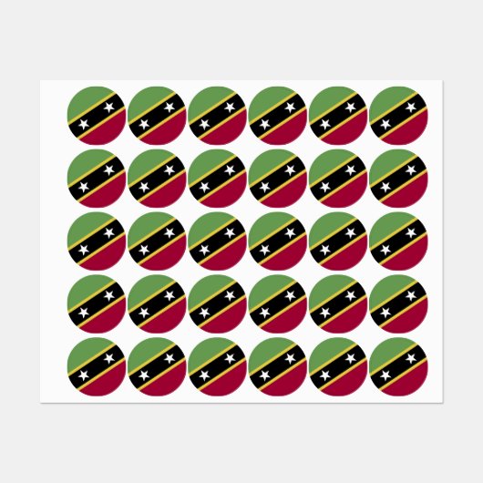 vlag Saint Kitts en Nevis Labels (Vel)