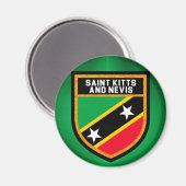 Vlag Saint Kitts en Nevis Magneet (Voorkant / Achterkant)