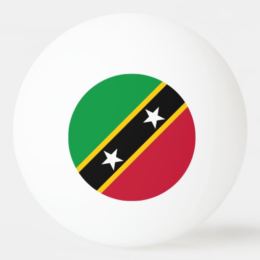 Vlag Saint Kitts en Nevis Pingpongballen (Voorkant)