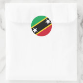 Vlag Saint Kitts en Nevis Ronde Sticker (Tas)