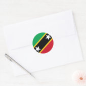 Vlag Saint Kitts en Nevis Ronde Sticker (Envelop)