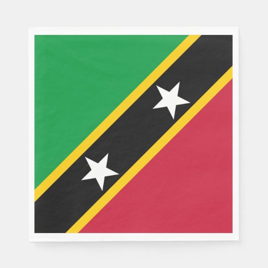 Vlag Saint Kitts en Nevis Servet (Voorkant)