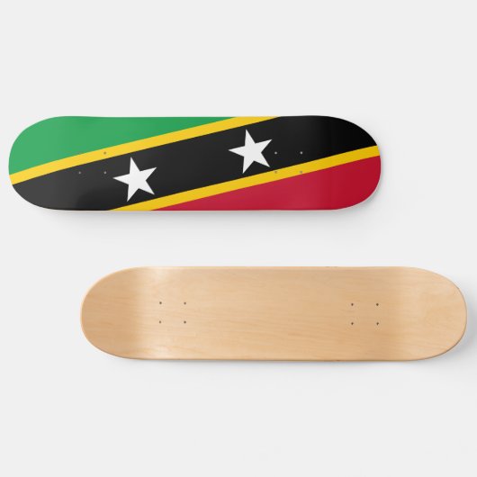 Vlag Saint Kitts en Nevis Skateboard (Horizontaal)