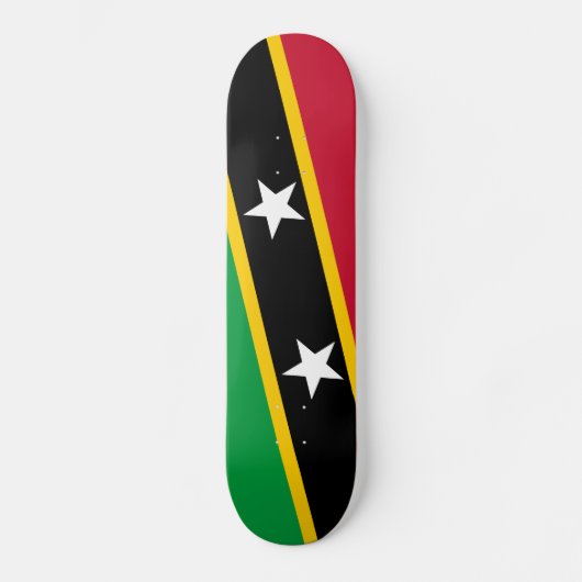 Vlag Saint Kitts en Nevis Skateboard (Voorkant)