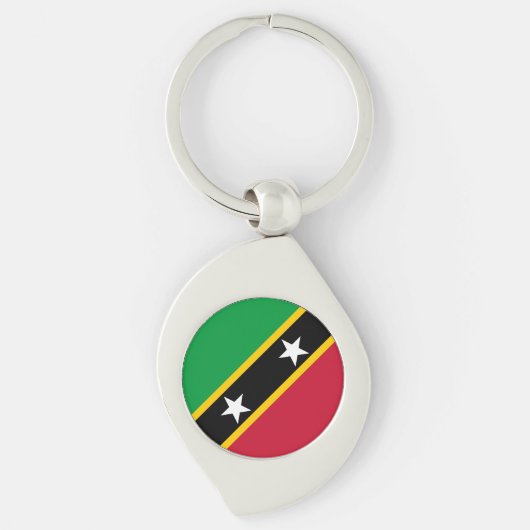 Vlag Saint Kitts en Nevis Sleutelhanger (Voorkant)