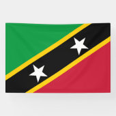 Vlag Saint Kitts en Nevis Spandoek (Horizontaal)