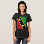 Vlag Saint Kitts en Nevis T-shirt (Voorkant volledig)