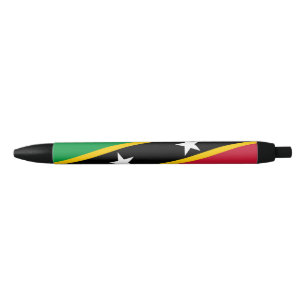 Vlag Saint Kitts en Nevis Zwarte Inkt Pen
