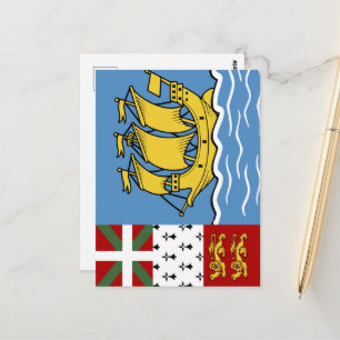 Vlag Saint-Pierre en Miquelon Briefkaart
