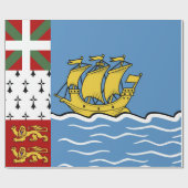 Vlag Saint-Pierre en Miquelon Cadeaupapier (Vlak)