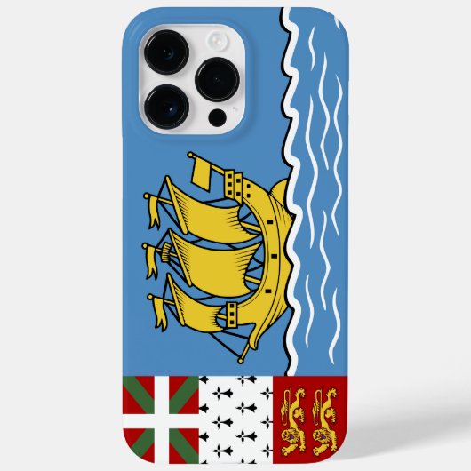 Vlag Saint-Pierre en Miquelon Case-Mate iPhone Case (Achterkant)
