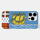 Vlag Saint-Pierre en Miquelon iPhone Hoesje (Achterkant horizontaal)