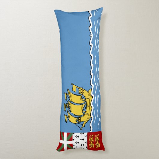 Vlag Saint-Pierre en Miquelon Lichaamskussen (Achterkant (Verticaal))