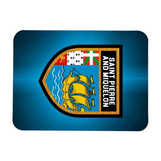 Vlag Saint-Pierre en Miquelon Magneet (Horizontaal)