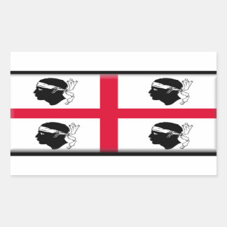 vlag Sardinië (Italië) Rechthoekige Sticker