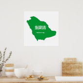 vlag saudi - arabië - symbool poster (Keuken)