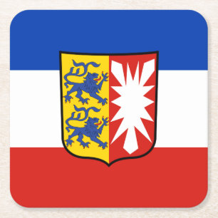 Vlag Schleswig-Holstein Square Paper Onderzetter