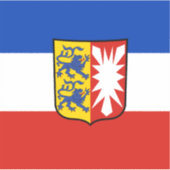 Vlag Schleswig-Holstein Vinyl Sticker (Voorkant)