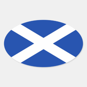 Vlag Schotland Saltire - Afbeelding van hoge kwali Ovale Sticker