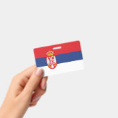 vlag Servië Badge (Handheld)