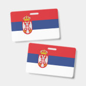vlag Servië Badge (Front & Back)