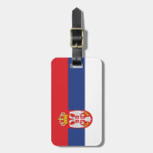 vlag Servië Bagagelabel (Voorkant verticaal)