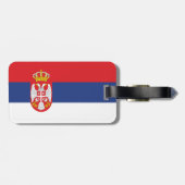 vlag Servië Bagagelabel (Achterkant horizontaal)