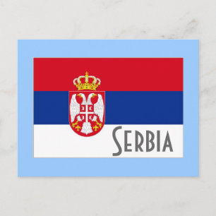 vlag Servië Briefkaart
