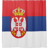 vlag Servië Douchegordijn (Voorkant)