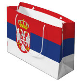 vlag Servië Groot Cadeauzakje (Achterkant Gekanteld)