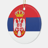 vlag Servië Keramisch Ornament (Links)