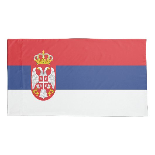 vlag Servië Kussensloop (Achterkant)