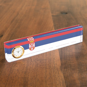 vlag Servië Naambordje