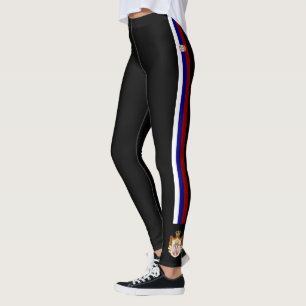 vlag Servië-strepen Leggings
