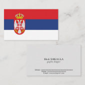 vlag Servië Visitekaartje (Voorkant / Achterkant)