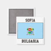 Vlag Sofia Bulgaria Magneet (Voorkant / Achterkant)