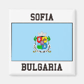 Vlag Sofia Bulgaria Magneet (Voorkant)
