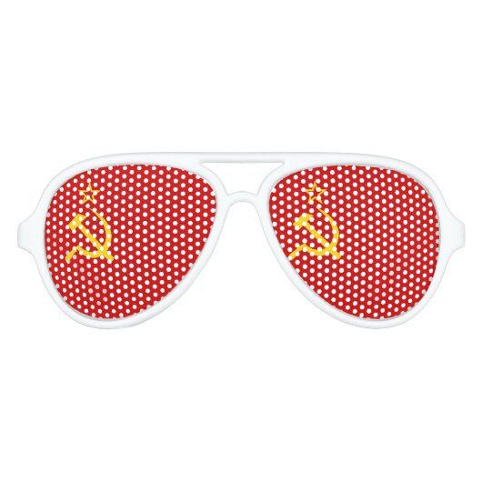 Vlag Sovjet-Unie Aviator Zonnebril (Voorkant)
