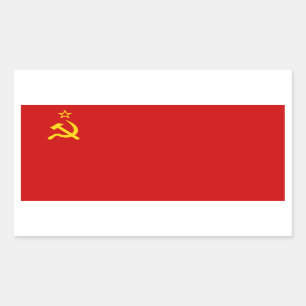 Vlag Sovjet-Unie/USSR/CCCP Rechthoekige Sticker