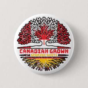 Vlag Spaanse Canadese bomen (Canada) Ronde Button 5,7 Cm