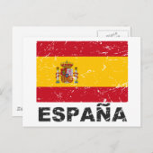  vlag Spanje Briefkaart (Voorkant / Achterkant)