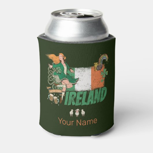 vlag St. Patrick's Day Retro Blikjeskoeler (Blikje Achterkant)