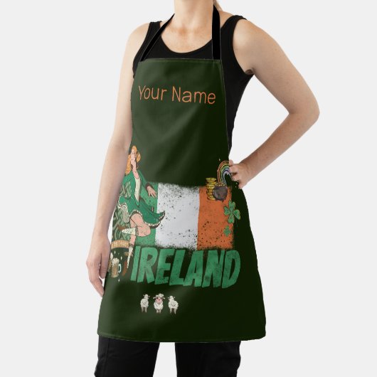  vlag St. Patrick's Day Retro Schort (Insitu)